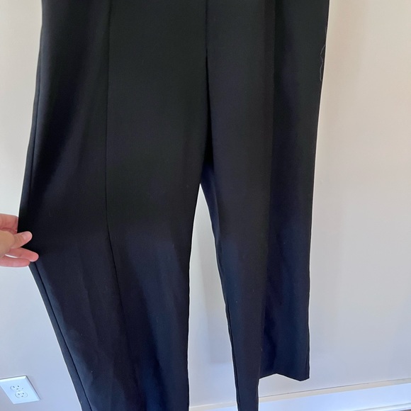 Cue Black Jumpsuit with wide collar v neck and peplum sides - Picture 2 of 6